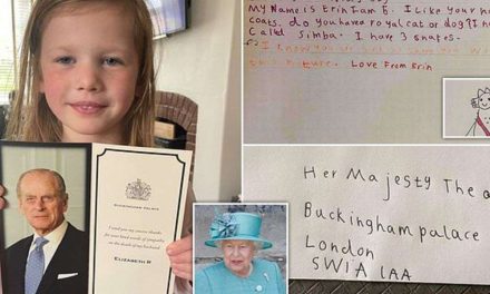 Pequeña de 5 años le escribe a la reina Isabel II para confortarla tras la muerte del príncipe Felipe