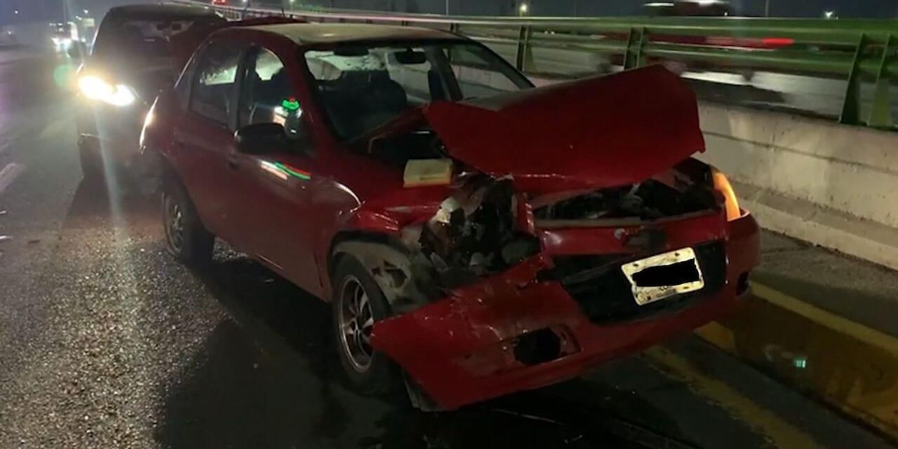 A exceso de velocidad provoca choque múltiple en Venustiano Carranza