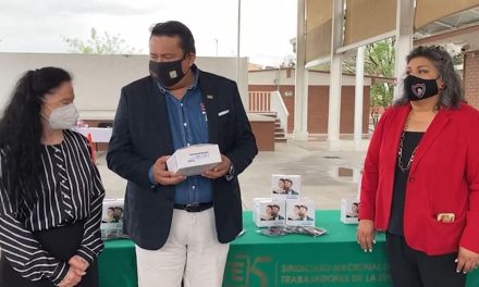 Entregan equipo de protección a escuela Benito Juárez