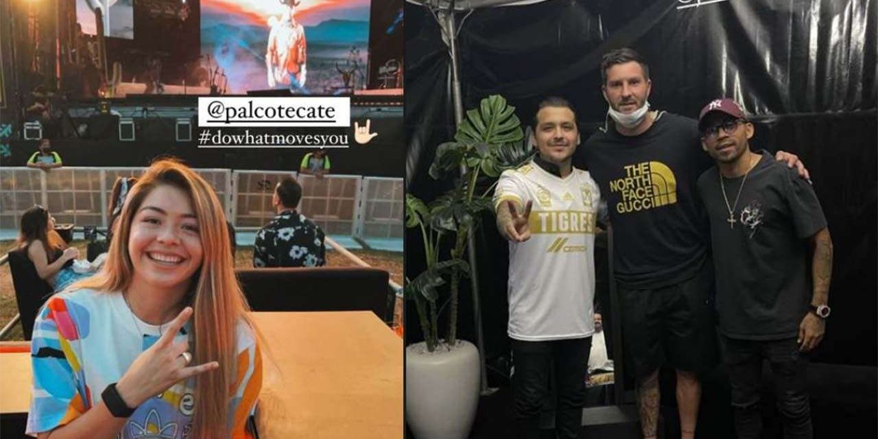 Jugadores de Tigres asisten a concierto y se toman foto con Christian
