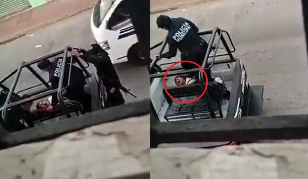 Exhiben a policías golpeando a mujer detenida en Tabasco |VIDEO