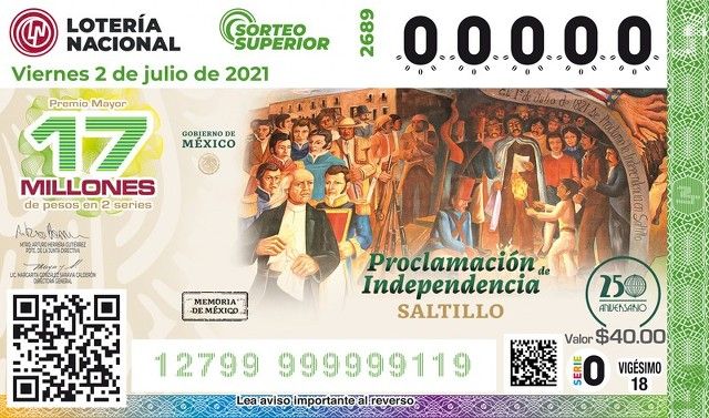 ¡Cae el gordo en Saltillo con serie conmemorativa!