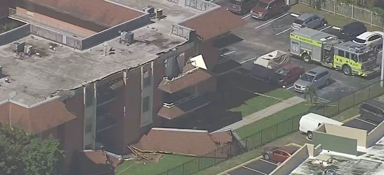 Otro derrumbe en Miami: un edificio de apartamentos es evacuado por el colapso del techo