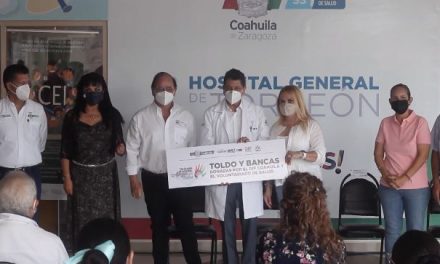 DIF Coahuila instala bancas en hospital general de Torreón