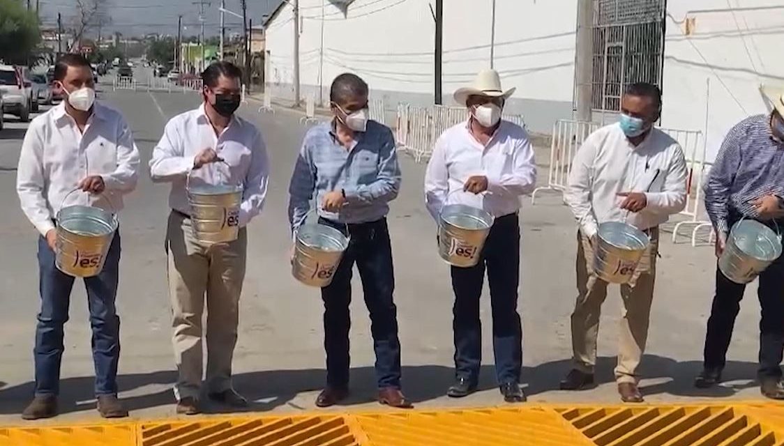 Reciben obra de colector pluvial en Frontera, Coahuila