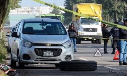 Mujer cambia su neumático, pero llanta de tráiler se desprende y la mata en Toluca