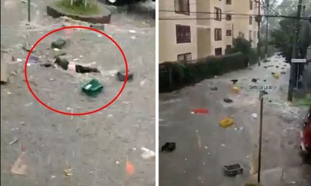 Joven es arrastrada por la corriente y camión la atropella en Estado de México (video)