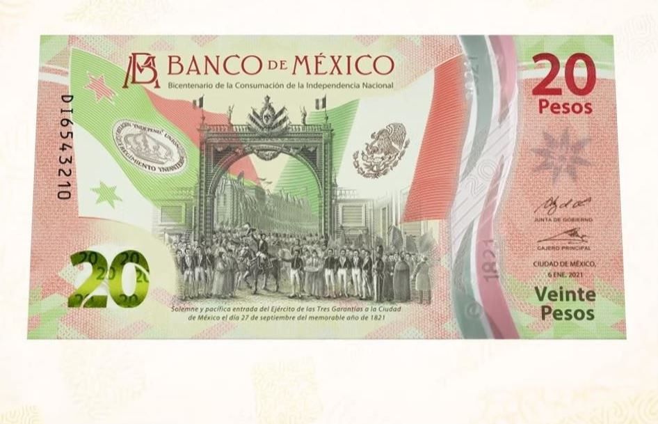 Así será el nuevo billete de $20 pesos; conmemora la Independencia