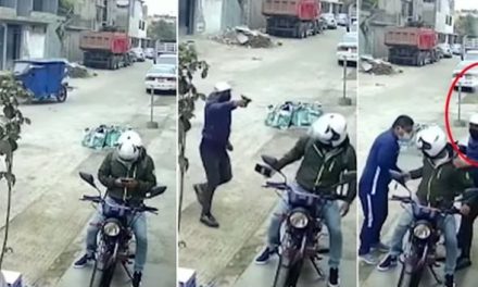 ¡Ayuda divina! Costal de cemento cae desde el cielo y frustra un asalto