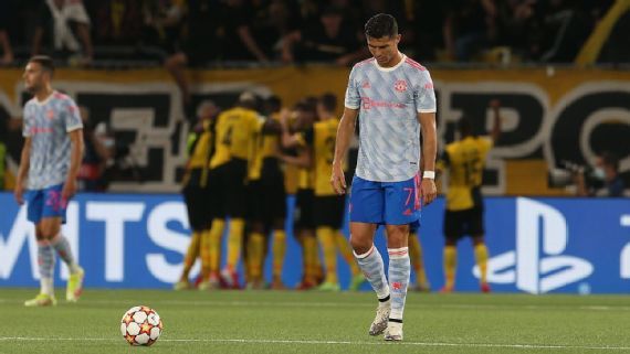 Cristiano Ronaldo y el Manchester United tropiezan ante el Young Boys en la Champions League