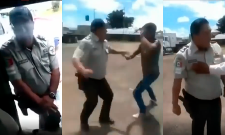 Mujer graba extorsión de presunto miembro de la Guardia Nacional (video)