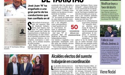 Portada [30 de septiembre de 2021] Salió delincuente supuesto líder de taxistas; recibe Riquelme a cónsules, y más…