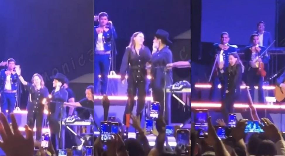 Belinda besa a Christian Nodal en el escenario y le piden ‘El Sapito’