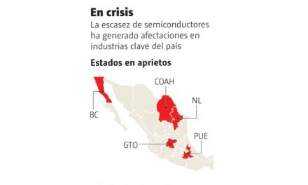 La crisis de semiconductores pone en focos rojos a dos industrias en 5 estados de la República