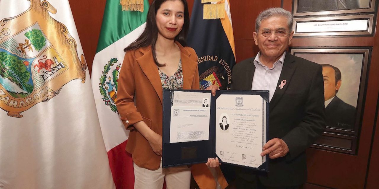 ¡Hace historia!; UAdeC entrega primer Título Profesional con Perspectiva de Género