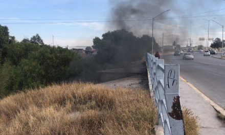 Se incendia un arroyo en Saltillo