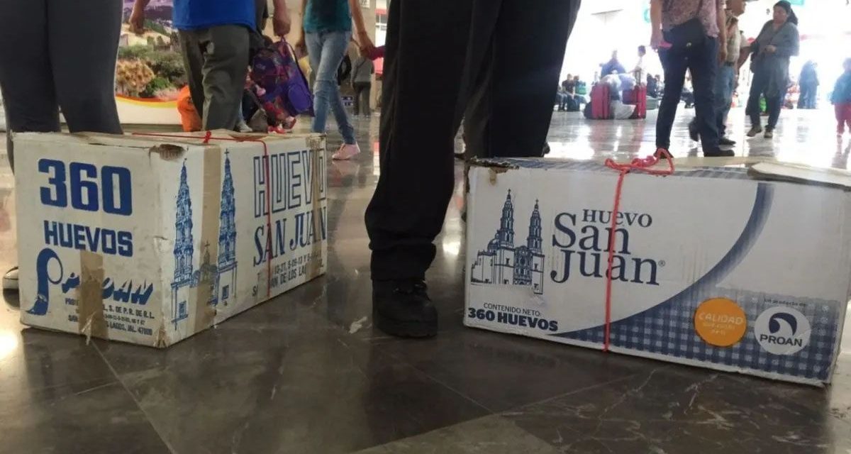 Autobuses ADO prohíbe viajar con cajas de huevo