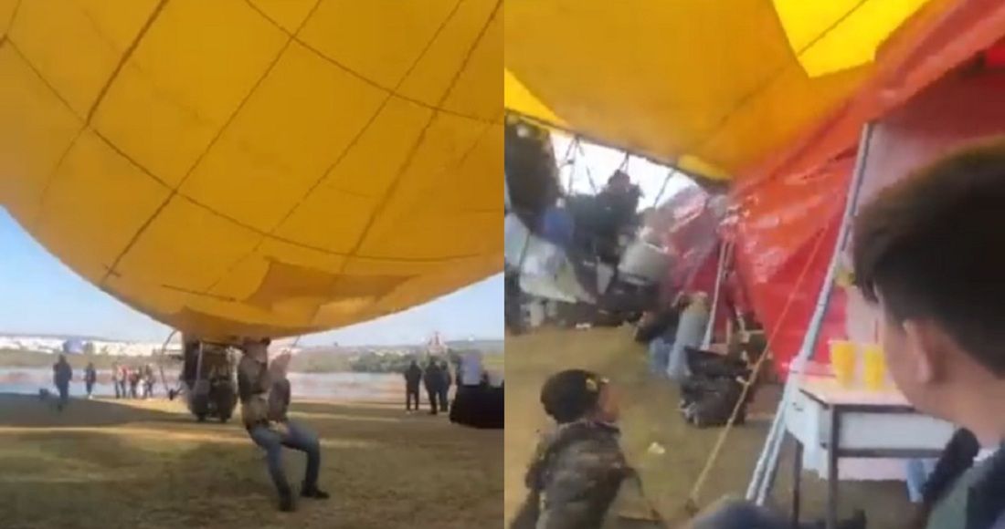 ‘¡Amaaa…los de Coppel!’; Dirigible de Coppel aterroriza en el Festival del Globo