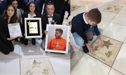 Realizan homenaje a Octavio Ocaña, le otorgan luminaria de oro