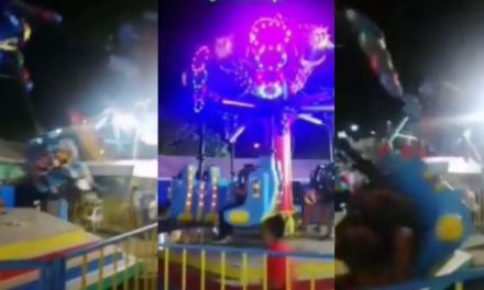 Imágenes delicadas| Juego mecánico se desploma en el aire en México