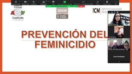 Instituto Coahuilense de las Mujeres se capacita sobre prevención del feminicidio