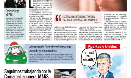 Portada [2 de diciembre de 2021] Cofepris autoriza tratamiento de emergencia; seguimos trabajando por la Comarca Lagunera: MARS y más…