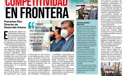 Portada [3 de diciembre de 2021] Aumenta competitividad en frontera; Saltillo mantiene compromiso con deportistas y más…