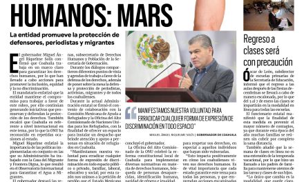 Portada [29 de diciembre de 2021] Coahuila defiende los Derechos Humanos: MARS; Manolo comparte buenas prácticas con alcaldes electos  y más…