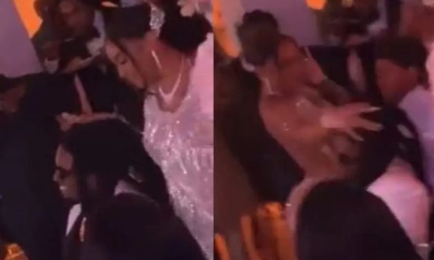 ‘Rompiendo tradiciones’, novia twerkea a su novio en boda (video)