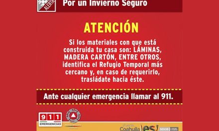 Disponibles 132 refugios temporales ante la llegada de frente frío