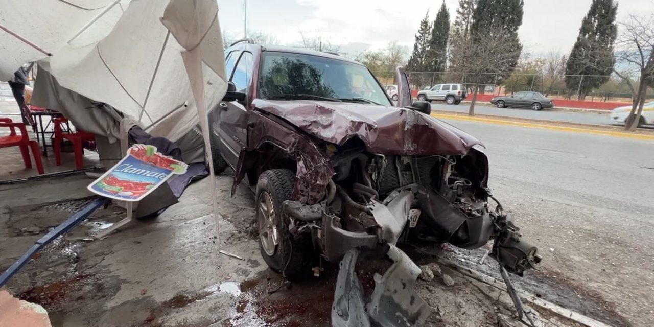 Ignora señal de alto y provoca aparatoso choque en Saltillo