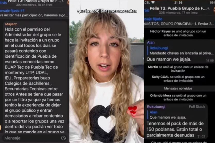 Alertan en Puebla por ‘Pelle T3’, grupo en el que comparten packs de mujeres