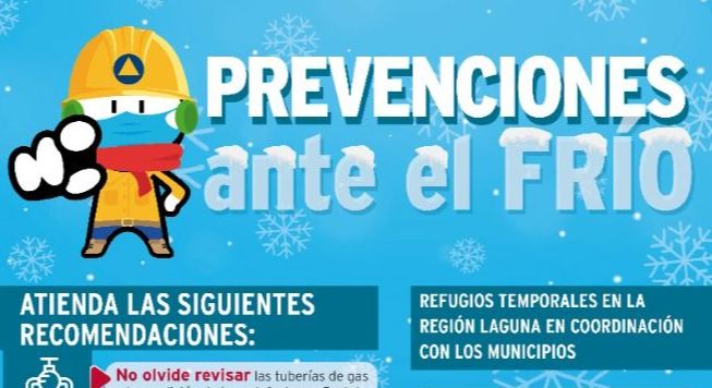 Protección Civil Coahuila alberga a 137 en refugios por onda gélida