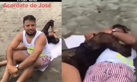 ¡Con las manos en la masa! Mujer embarazada encuentra a su esposo en la playa con su amante (Videos)