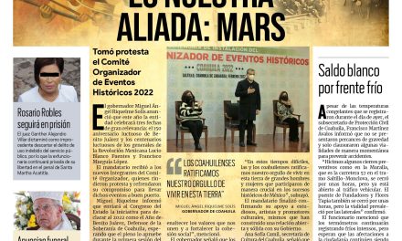 Portada [5 de febrero de 2022] La cultura es nuestra aliada: MARS; Supervisan estrategias de seguridad para Saltillo y más…