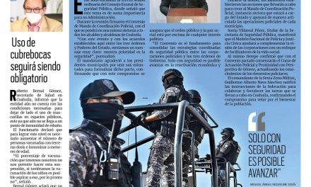 Portada [11 de febrero de 2022] La seguridad es nuestra prioridad: MARS; Chema Fraustro firma Convenio de Coordinación Policial y más…