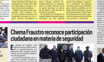 Portada [27 de febrero de 2022] MARS arranca campaña de detección oportuna de cáncer, Chema Fraustro reconoce a ciudadanos y más…