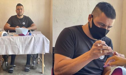Viral: Por accidente quedó paralítico, ahora José pone uñas para sacar adelante a sus 5 hijos