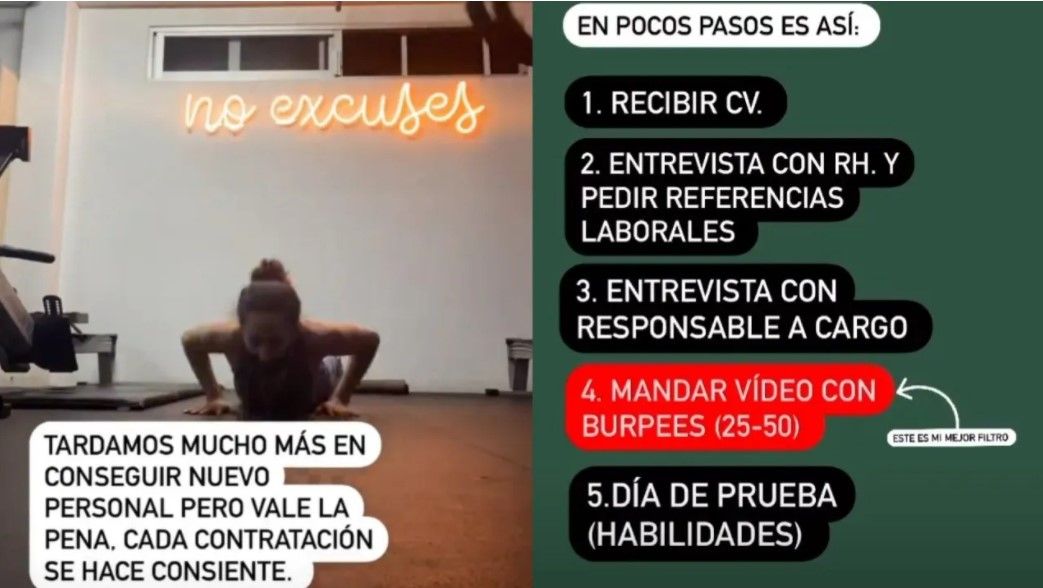 Un despacho de contadores pide como requisito para trabajar con ellos 25 burpees diarios