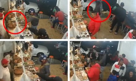 Asaltan taquería y se llevan hasta los cuchillos (Video)