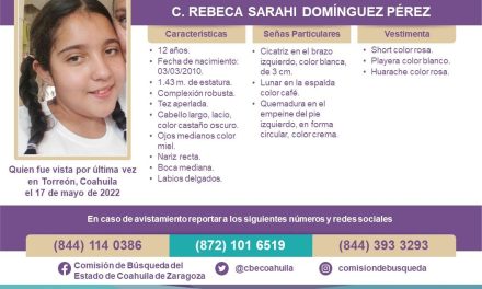 Madre sigue buscando a su hija Rebeca de 12 años, fue sustraída del IMSS en Torreón