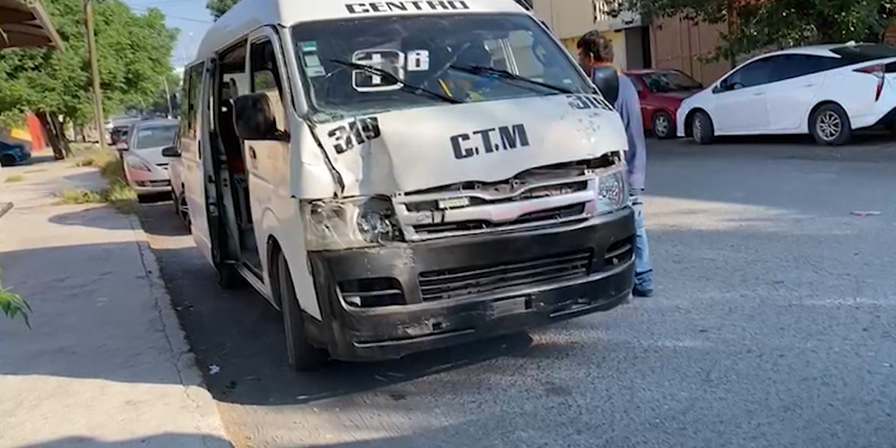 Accidente en transporte público deja seis lesionados en Saltillo