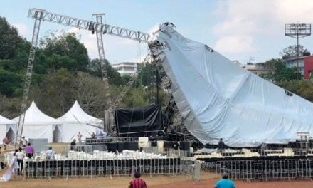 Colapsa escenario de Gloria Trevi a unas horas de presentarse