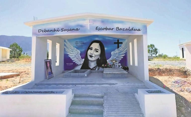 Recuerdan a Debanhi con mural en capilla donde descansa en Galeana