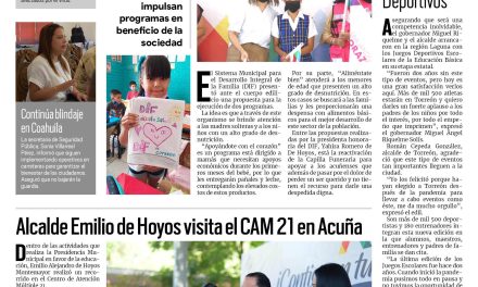 Portada Región Fronteriza [21 de junio de 2022] Apoya cabildo de Acuña al DIF en programas sociales; MARS inaugura Juegos Deportivos y más…