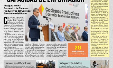 Portada [4 de junio de 2022] ‘Se ampliará capacidad de exportación’; Anuncian Expo Feria Saltillo 2022 y más….