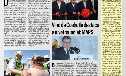 Portada [12 de junio de 2022] Manolo Jiménez: Un año más de logros para Coahuila; Vino de Coahuila destaca a nivel mundial; y más…