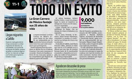 Portada [13 de junio de 2022] 21K Coahuila fue todo un éxito; DIF Coahuila apoya a grupos vulnerables y más…