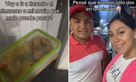Le lleva comida a su novio y lo encuentra abrazado con compañera de trabajo