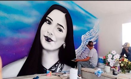 Mi bello ángel Debanhi: pintor tijuanense viaja para crear homenaje